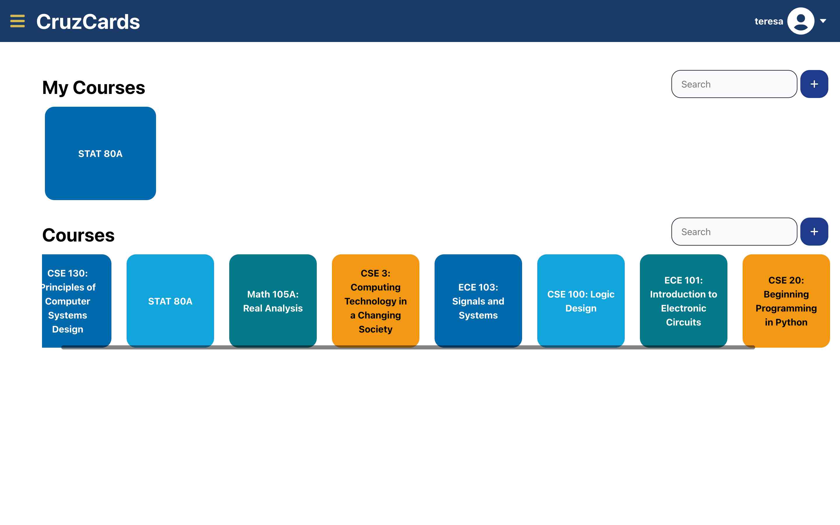 CruzCards website screenshot